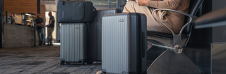 NOMATIC Method Luggage collection featuring carry-on and checked travel bags
