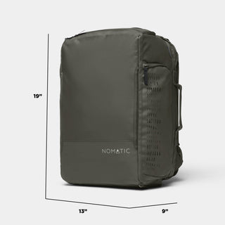 NOMATIC Travel Bag 30L specifications and dimensions graphic