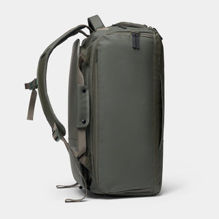 NOMATIC Travel Bag 40L in olive, side view