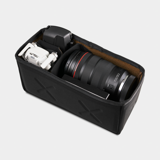 Small McKinnon Cube  With Items Side Angle View