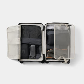 Inside view of the Method Luggage Check-In with packing cubes 
#color_gray