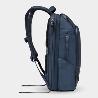 Nomatic Travel Pack 14L navy with expansion zipper open