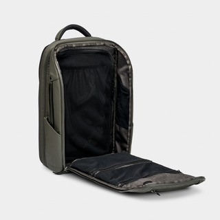 Nomatic Travel Pack 14L olive showing internal organization