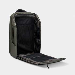 Nomatic Travel Pack 20L olive open interior showing 22-pocket layout#color_olive